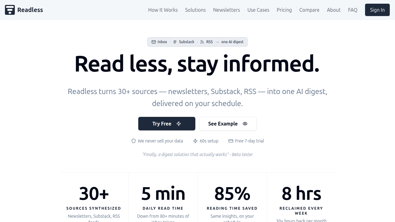Explore how Readless App helps manage content overload, mirroring the article's discussion on subscription fatigue.