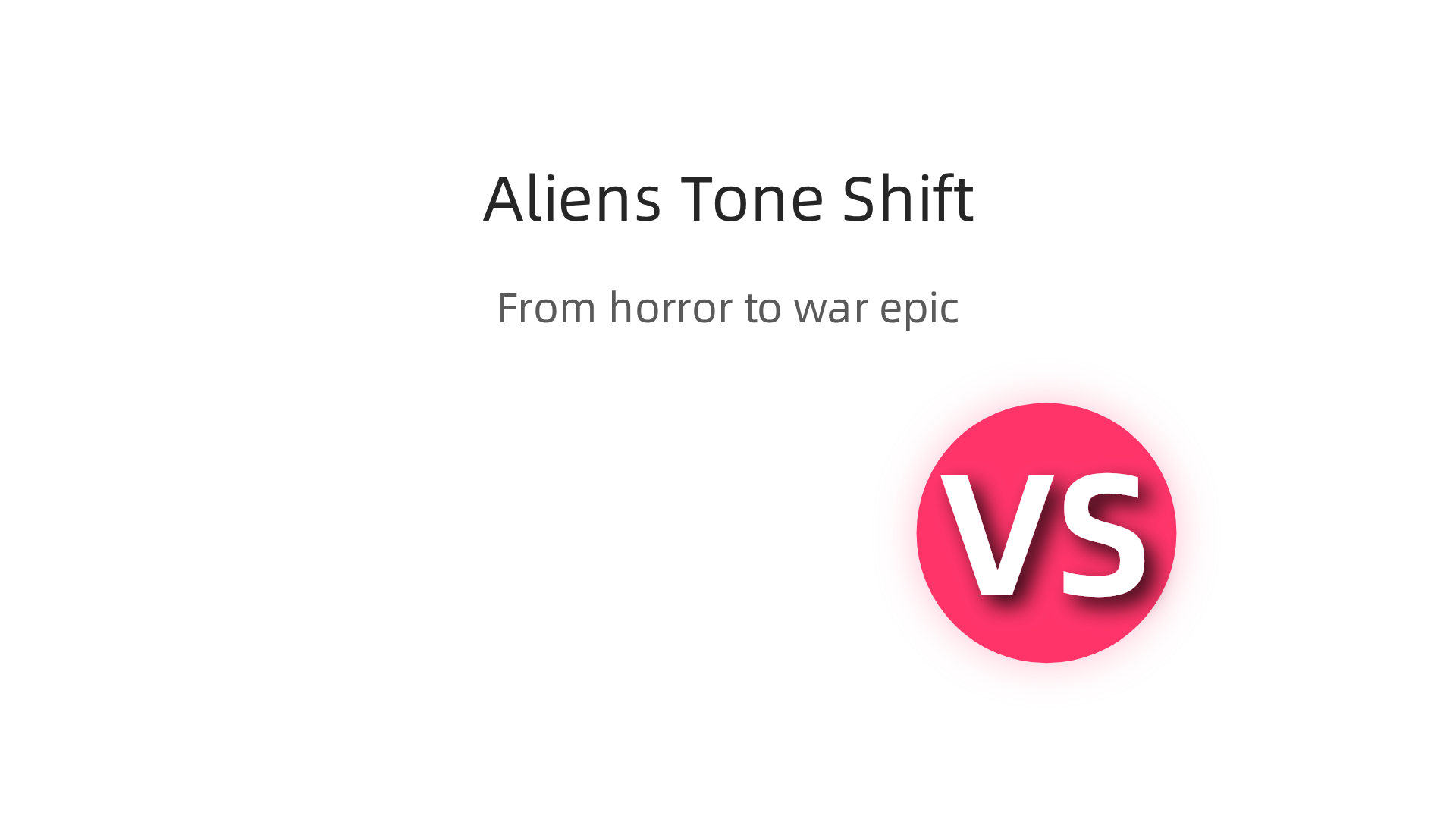 A visual representation of how Aliens transformed the horror of its predecessor into an action-packed war epic.